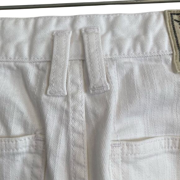 American Living White Cotton Denim Wide Leg Mid Rise Sailor Classic Jeans Sz 4 - Picture 9 of 16